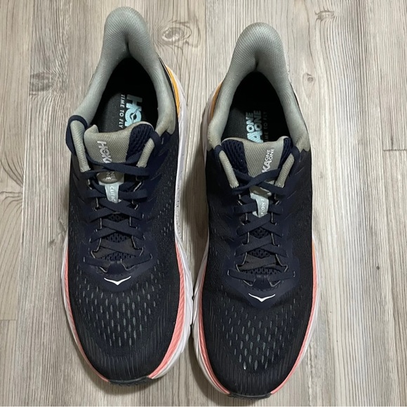 Hoka One One Black and Orange Running Shoes - Picture 2 of 11